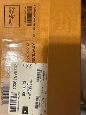 Tod's Orange Branded Shoe Box with Logo